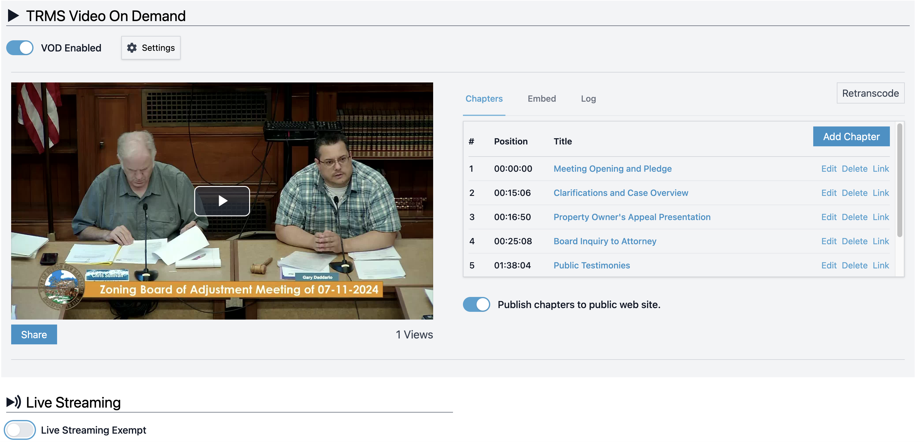 Video On Demand Section ><