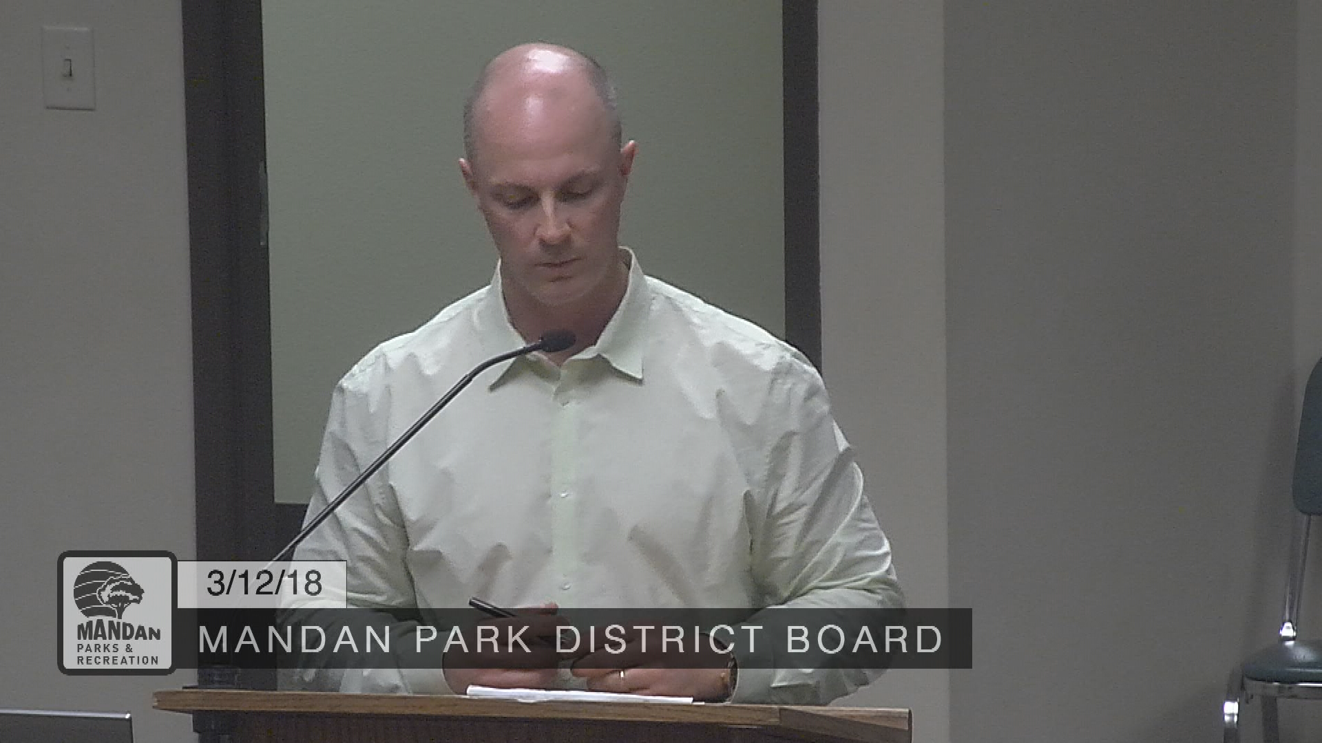 Mandan Park Board Replay 3/12/18