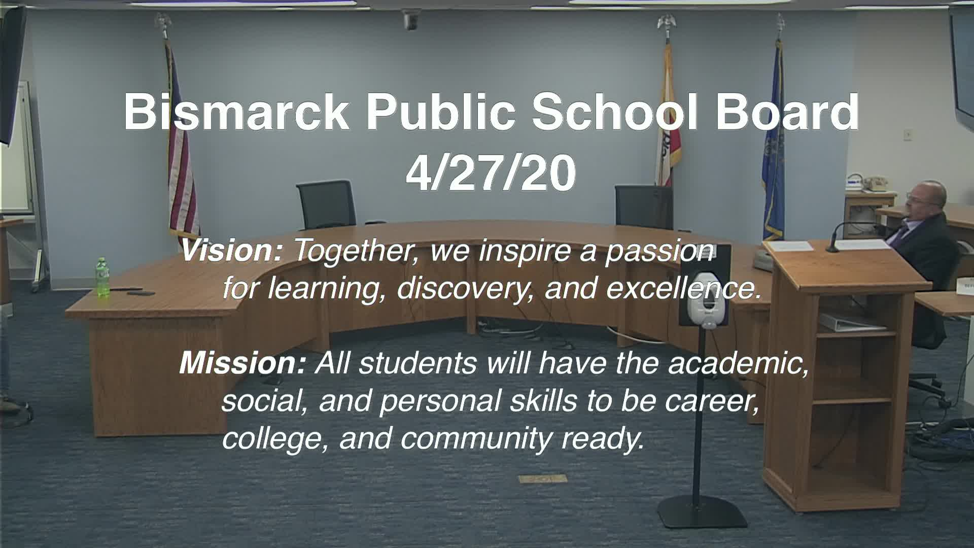 Bismarck School Board Replay 4/27/20