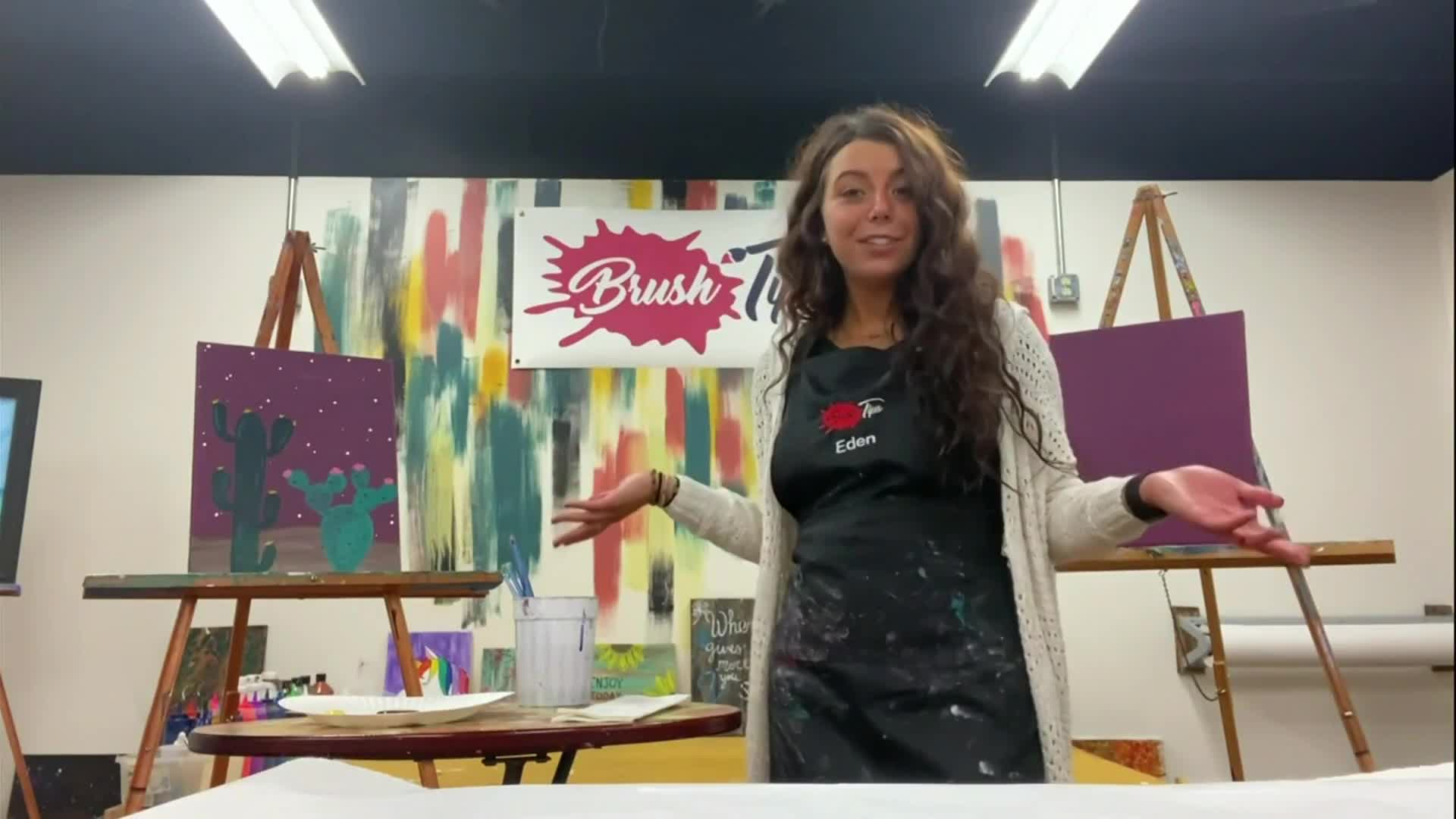 Brush Tips with Cheri - Cacti in the Nighttime