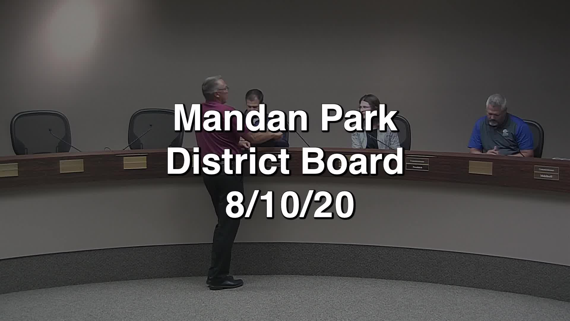Mandan Park Board Replay 8/10/20