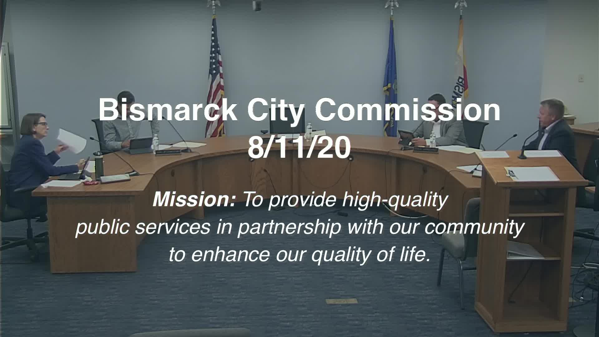 Bismarck City Commission Replay 8/11/20