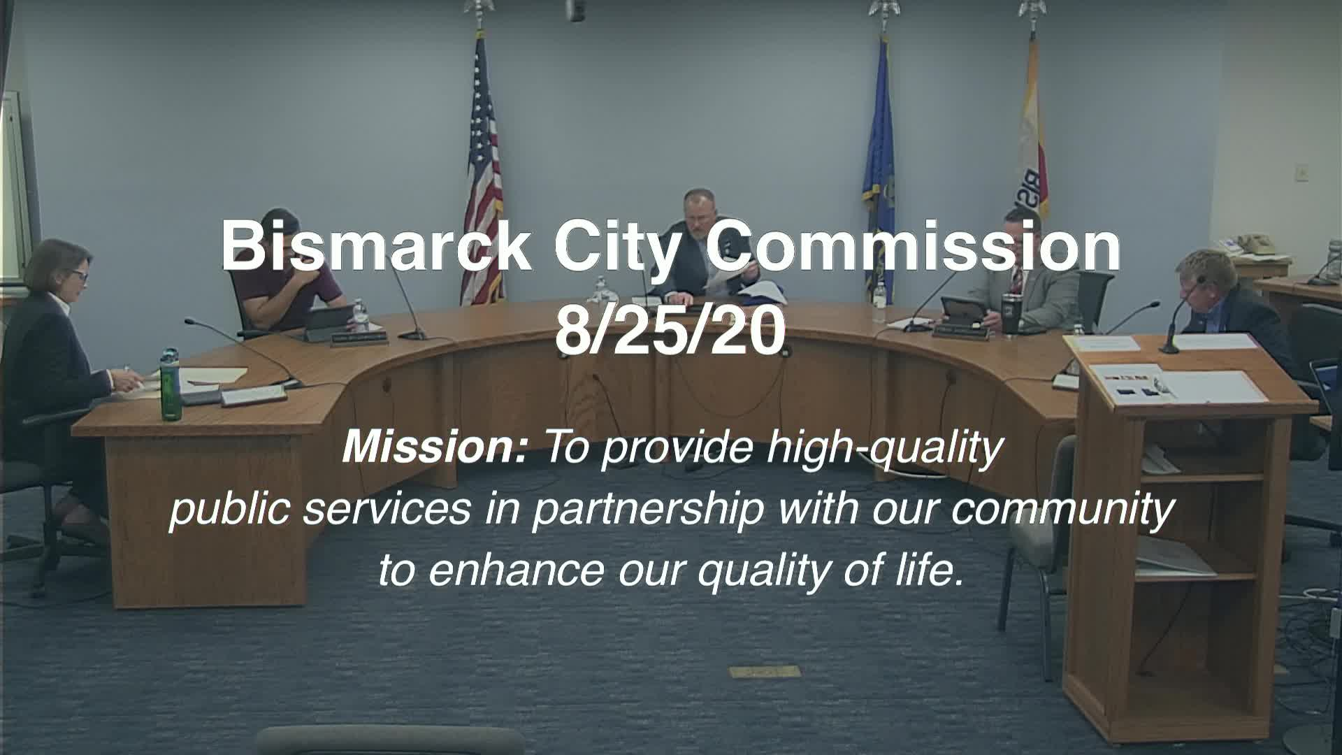 Bismarck City Commission Replay 8/25/20