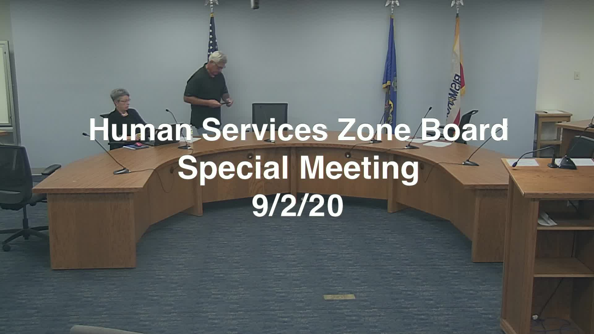 Burleigh County Human Services Zone Board Special Meeting Replay 9/2/20