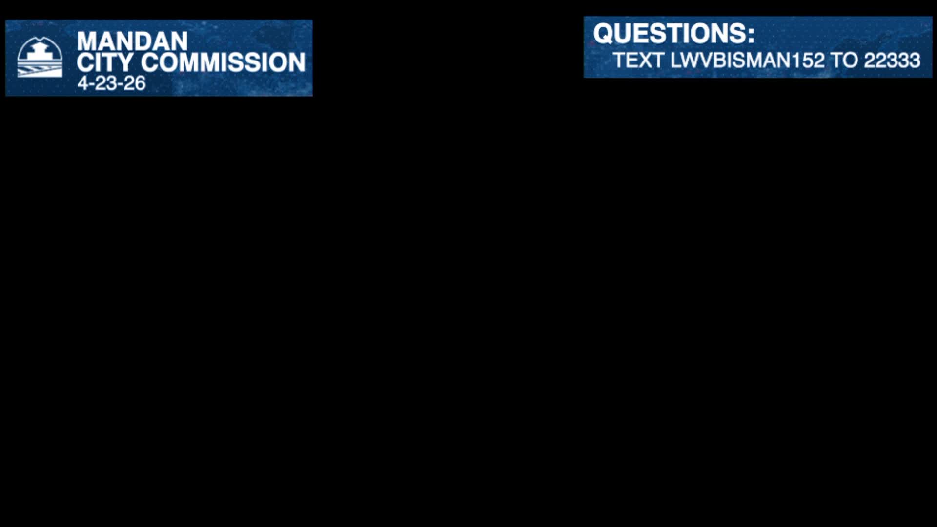 Thumbnail image for Mandan City Commission Candidate Debate Replay 4/23/26