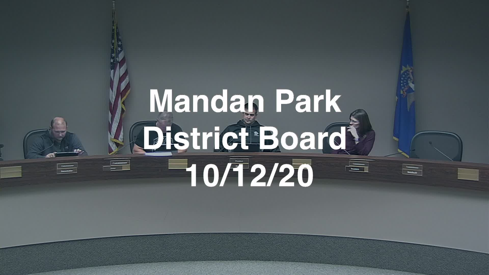  Mandan Park Board Replay 10/12/20