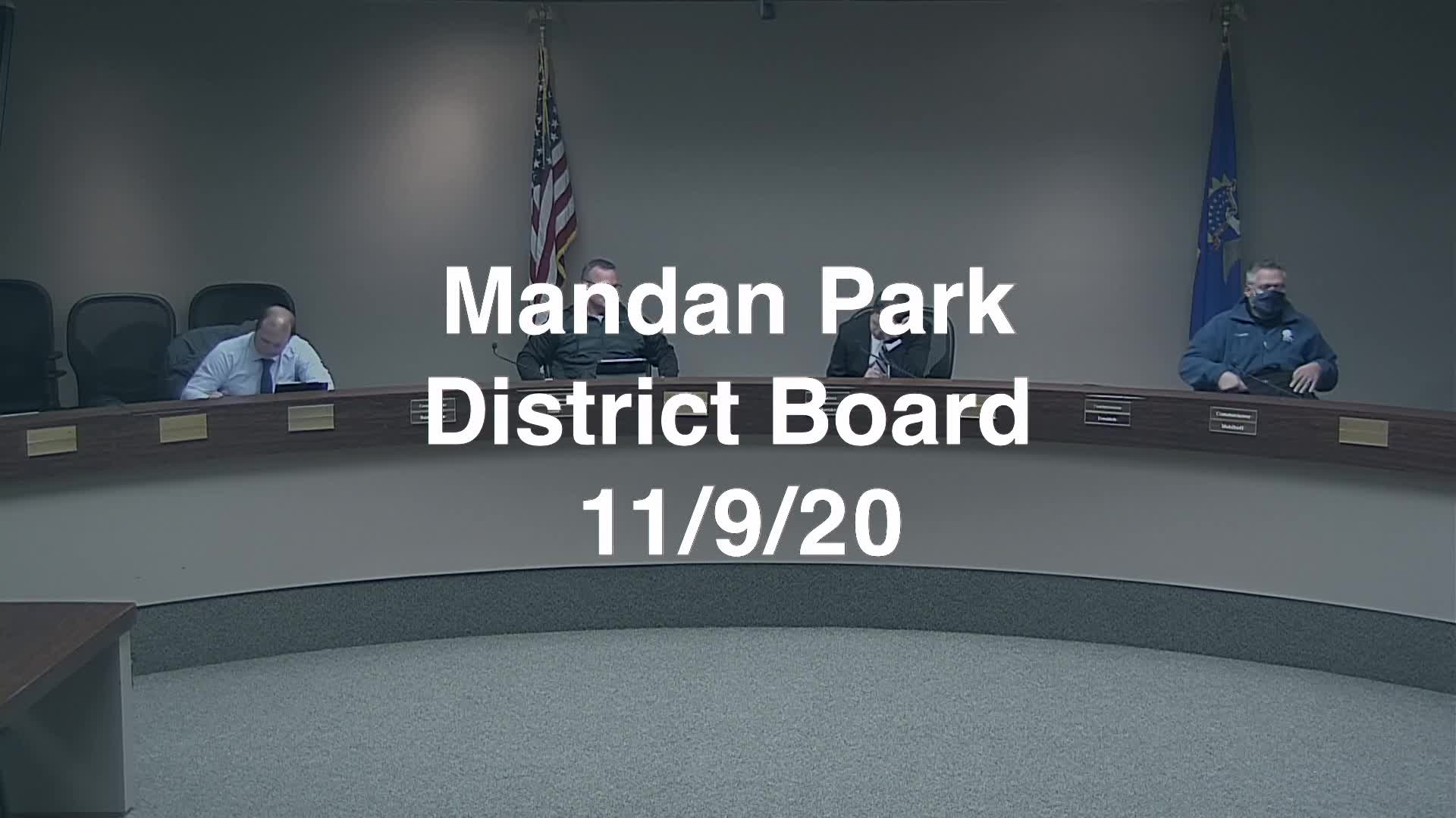 Mandan Park Board Replay 11/9/20