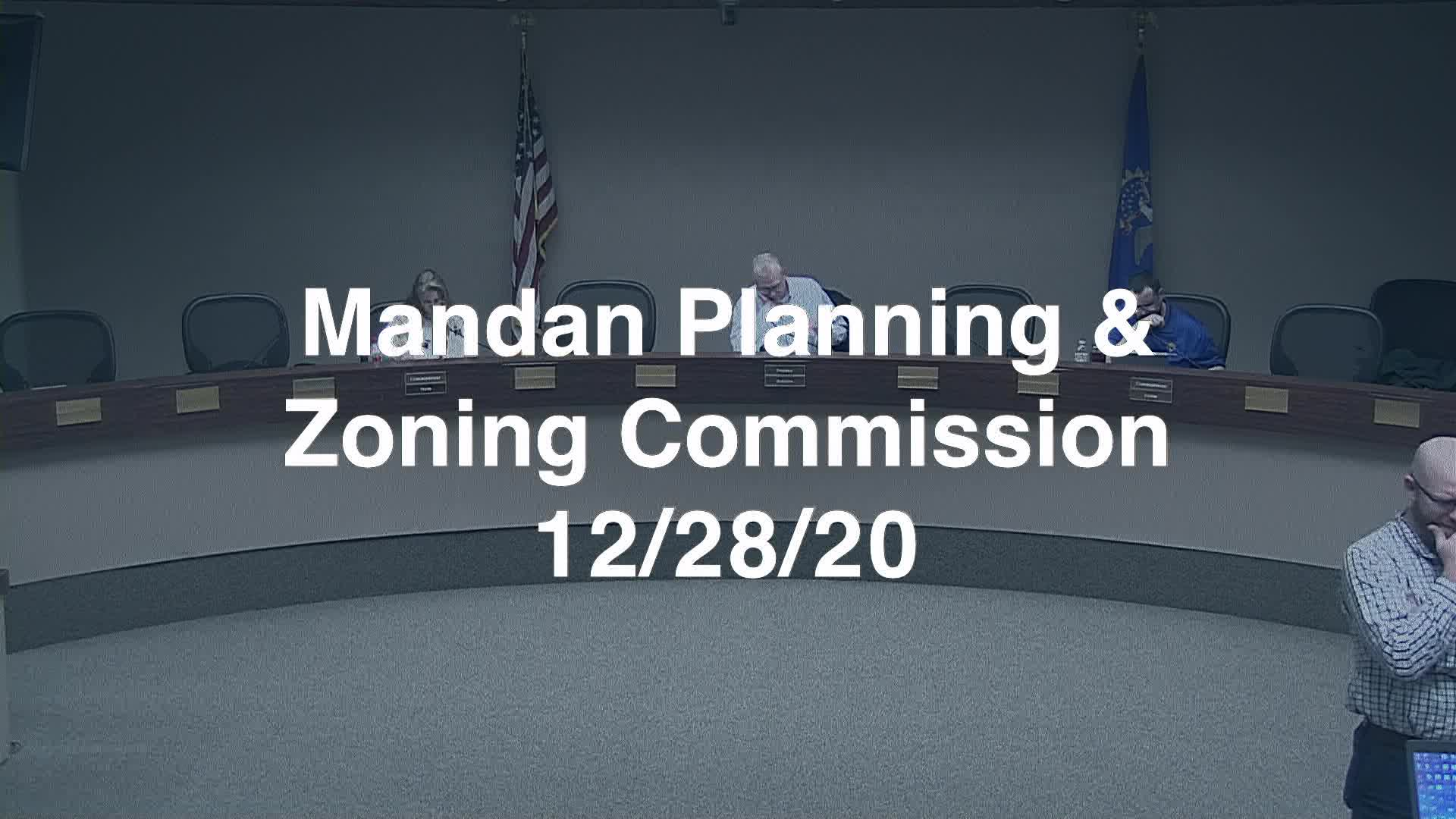 Mandan Planning & Zoning Replay 12/28/20