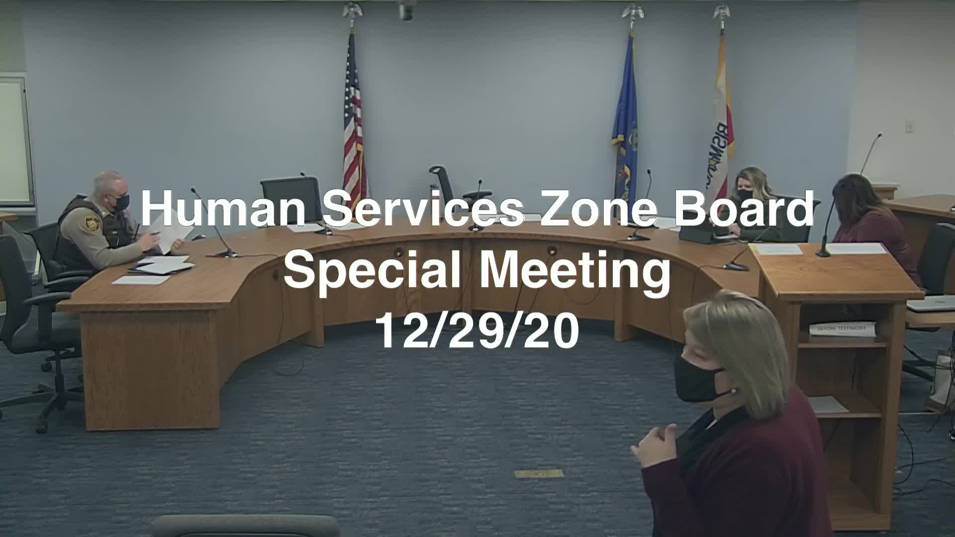 Burleigh County Human Services Zone Board Special Meeting Replay 12/29/20
