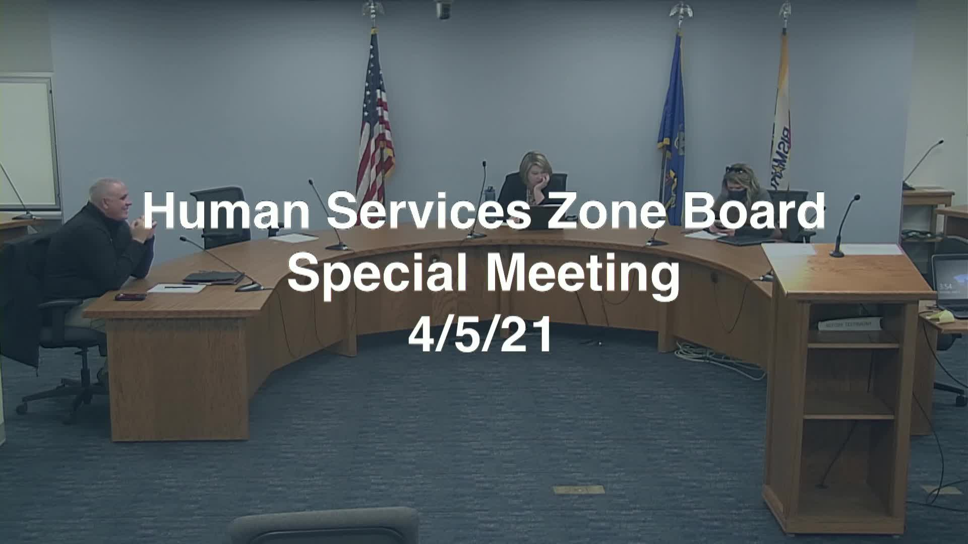 Burleigh County Human Service Zone Board Meeting Replay 4/5/21