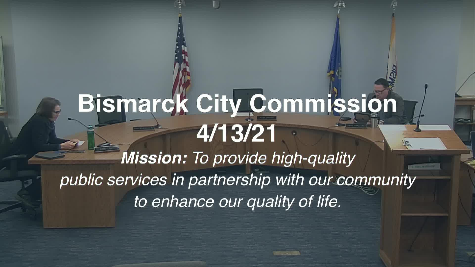Bismarck City Commission Replay 4/13/21