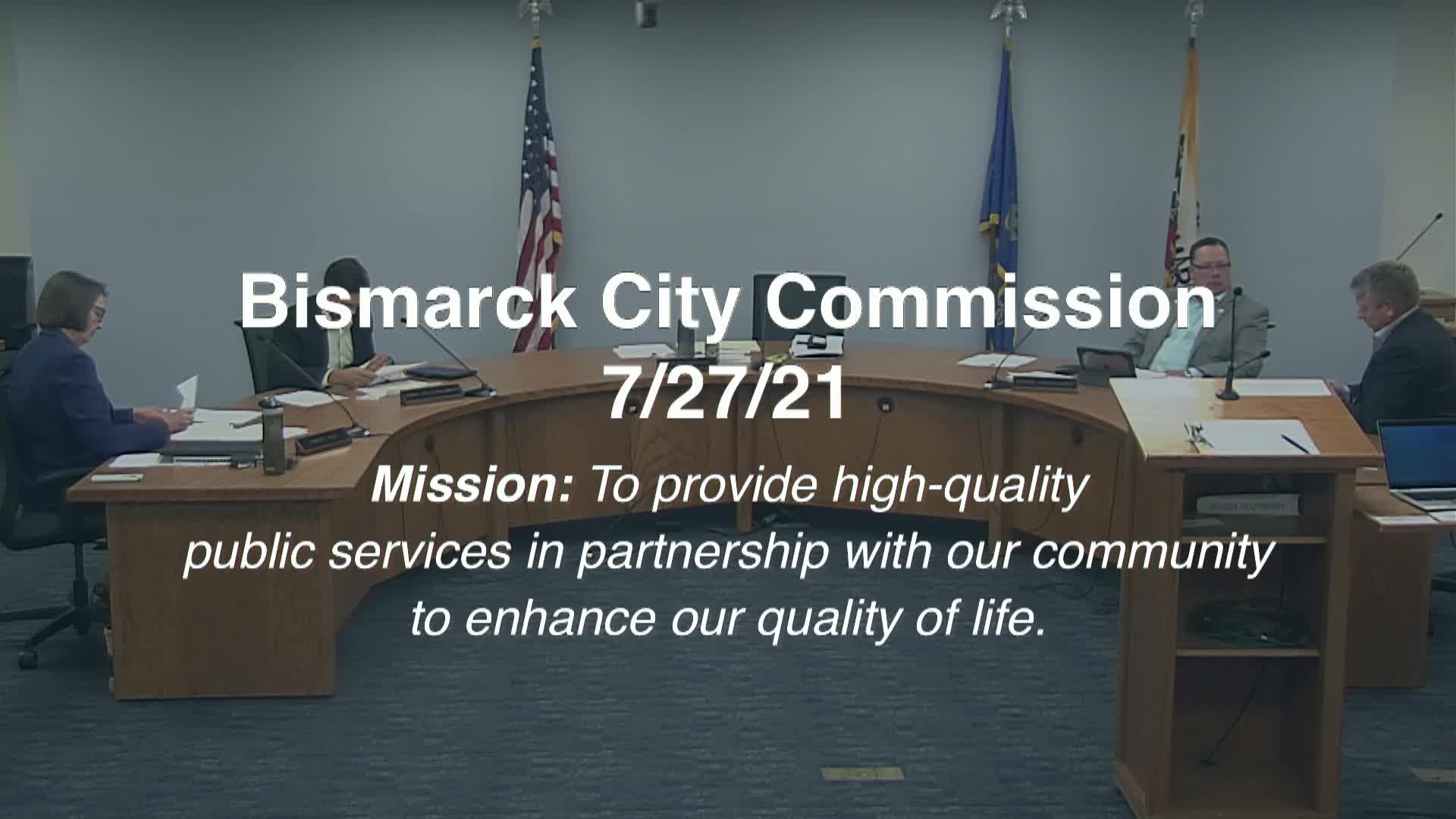 Bismarck City Commission Replay 7/27/21