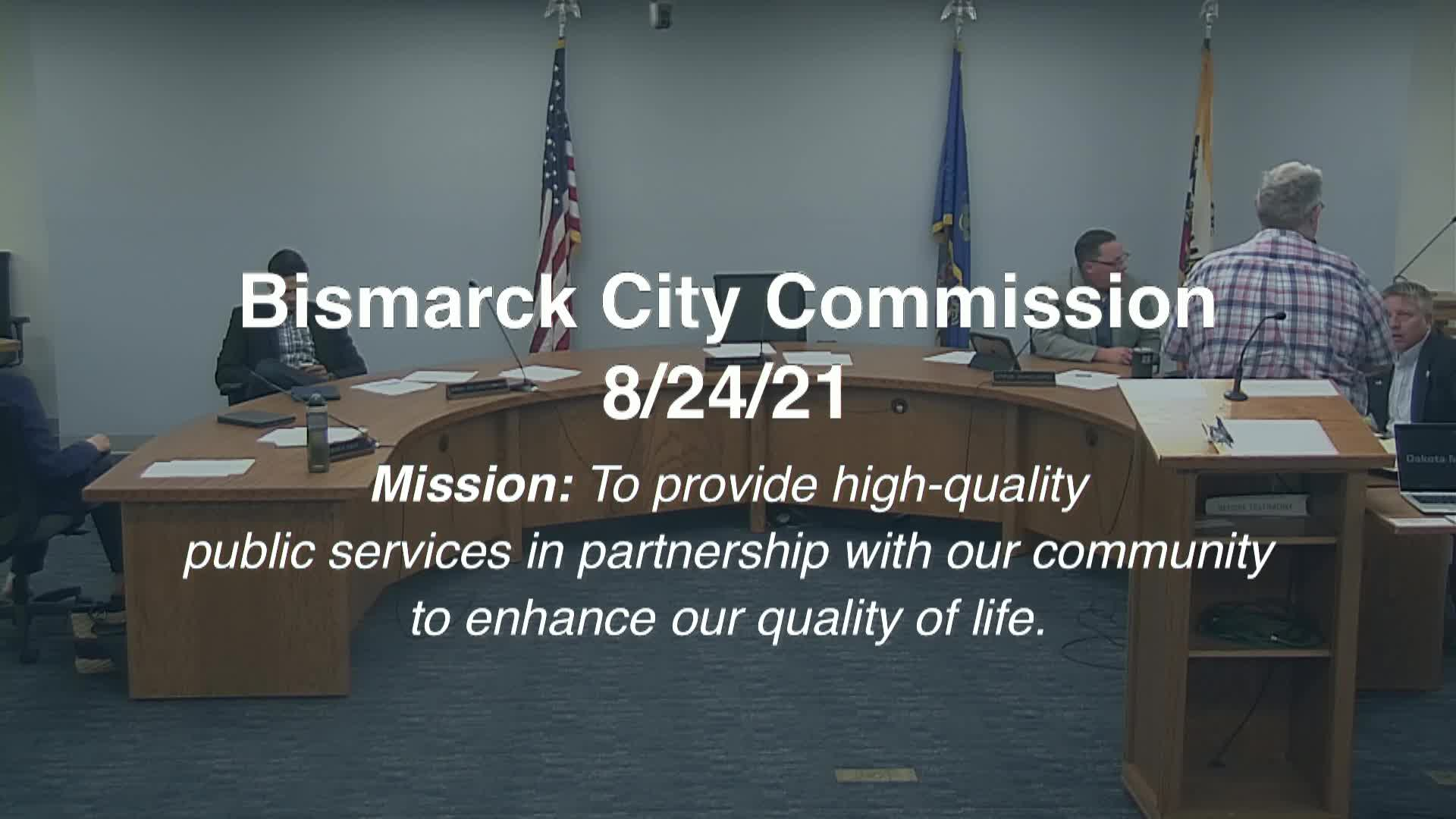 Bismarck City Commission Replay 8/24/21