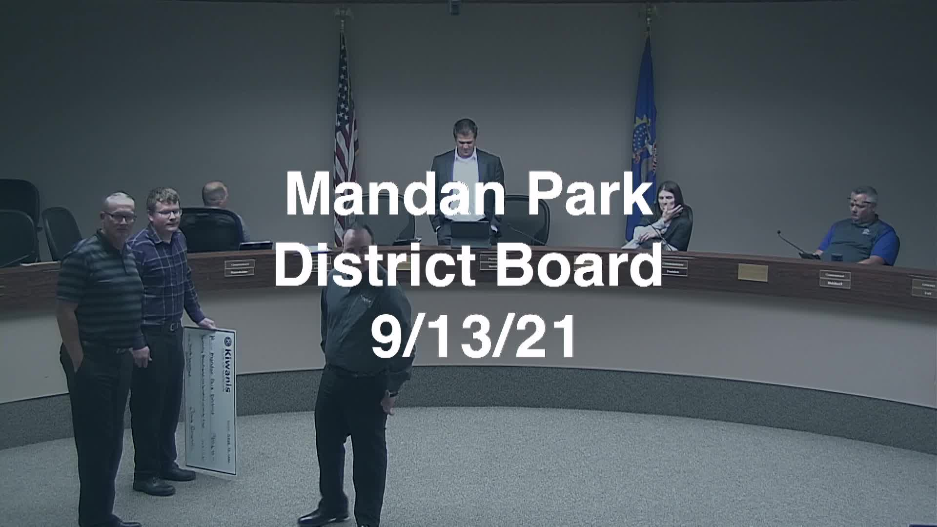 Mandan Park Board Replay 9/13/21