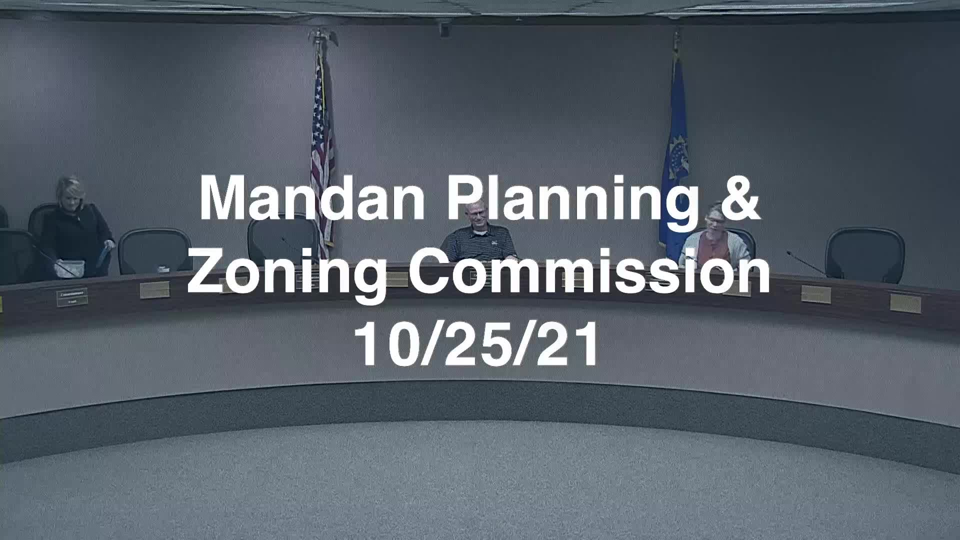 Mandan Planning & Zoning Replay 10/25/21