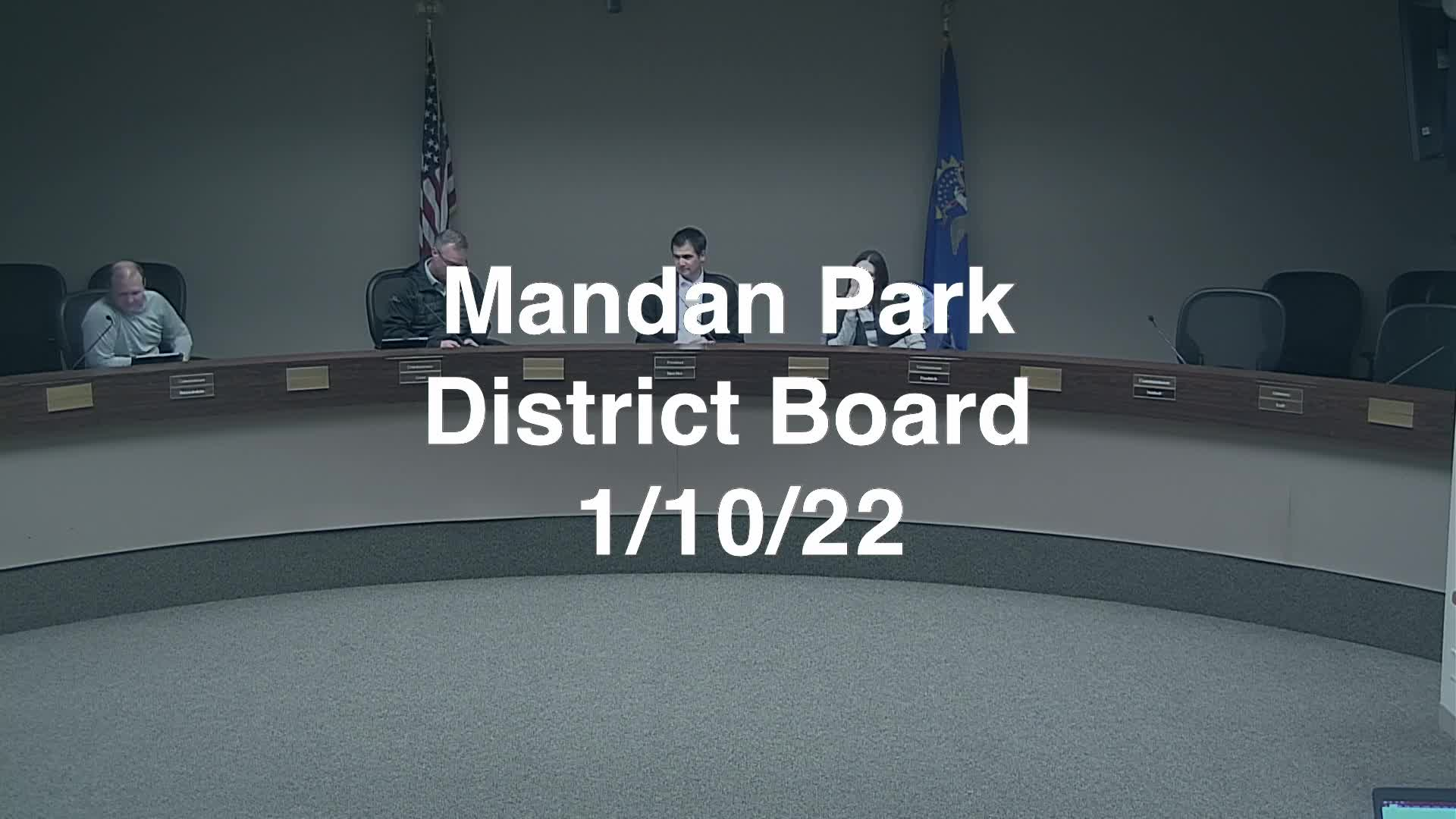  Mandan Park Board Replay 1/10/22
