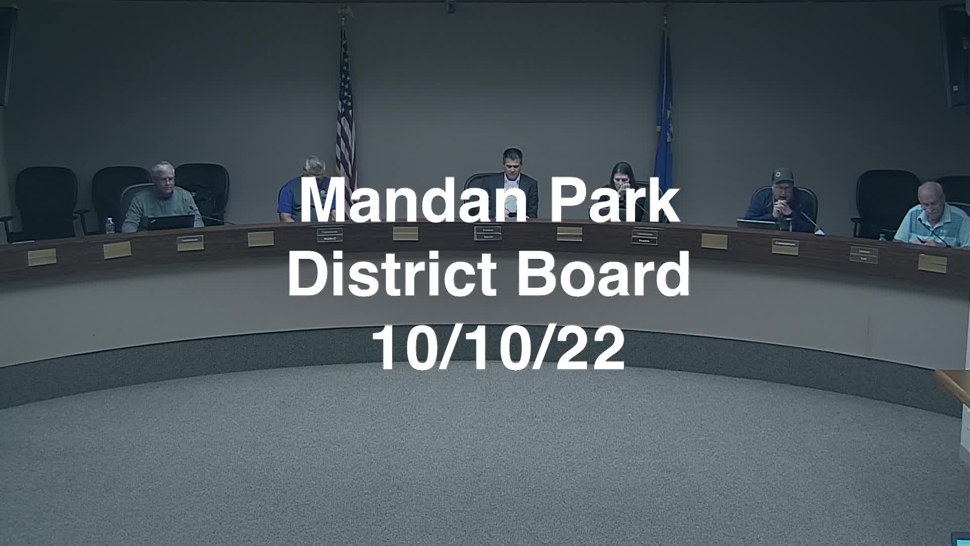 Mandan Park Board Replay 10/10/22