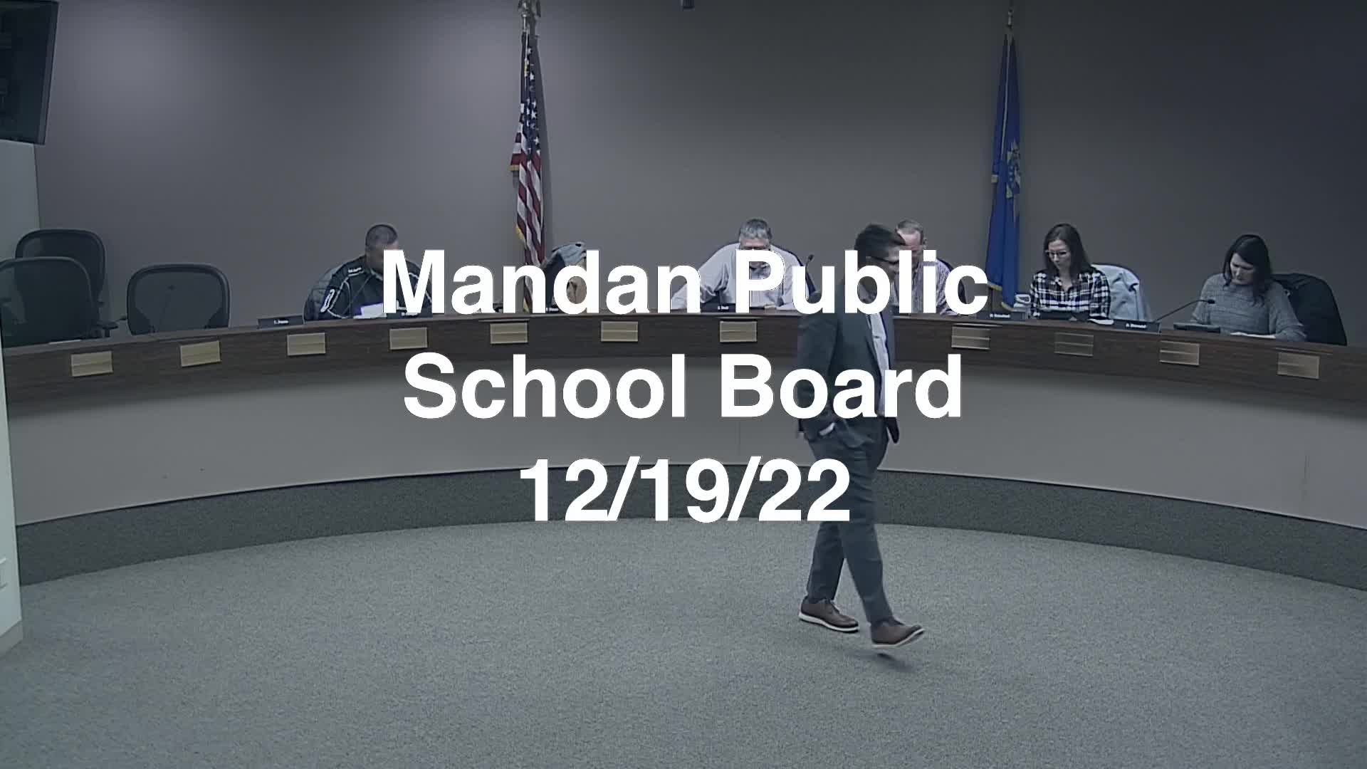 Mandan School Board Replay 12/19/22